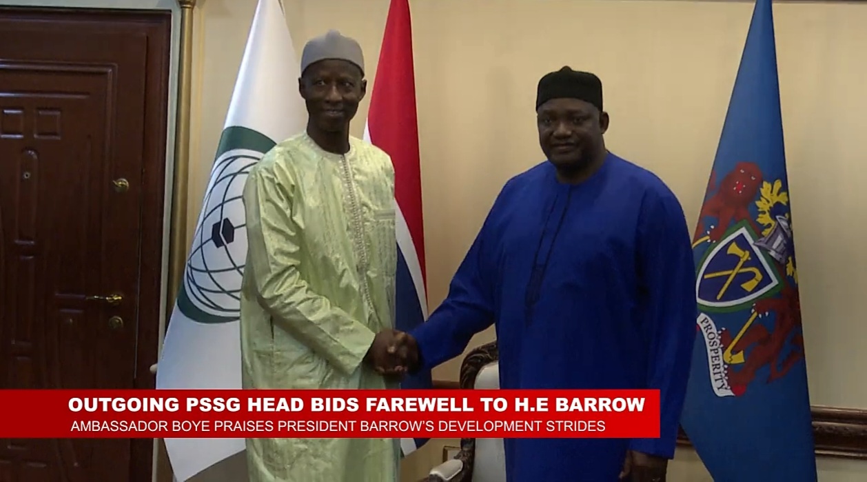 H.E SENEGAL AMBASSADOR IN GAMBIA ALHAJI IBOU BOYE VISITS H.E PRESIDENT BARROW